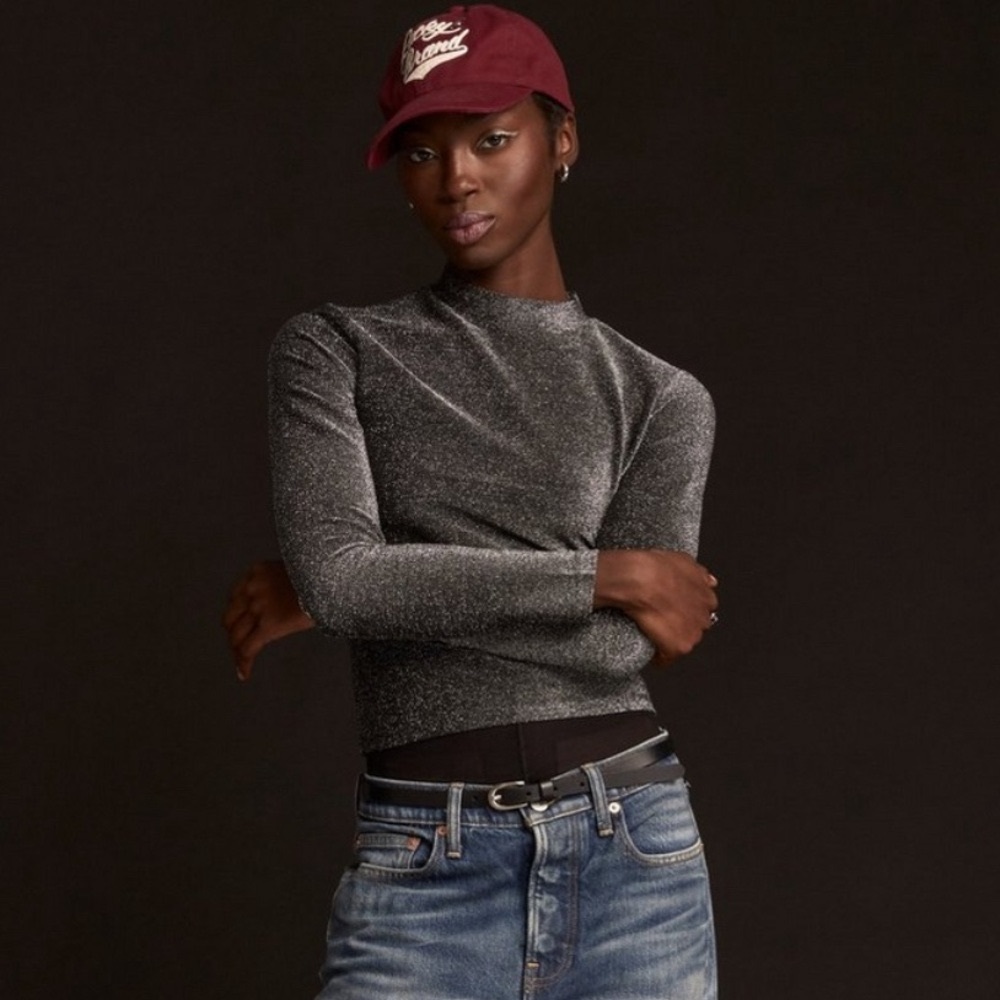 Lucky Brand - Sparkly Silver Long Sleeve